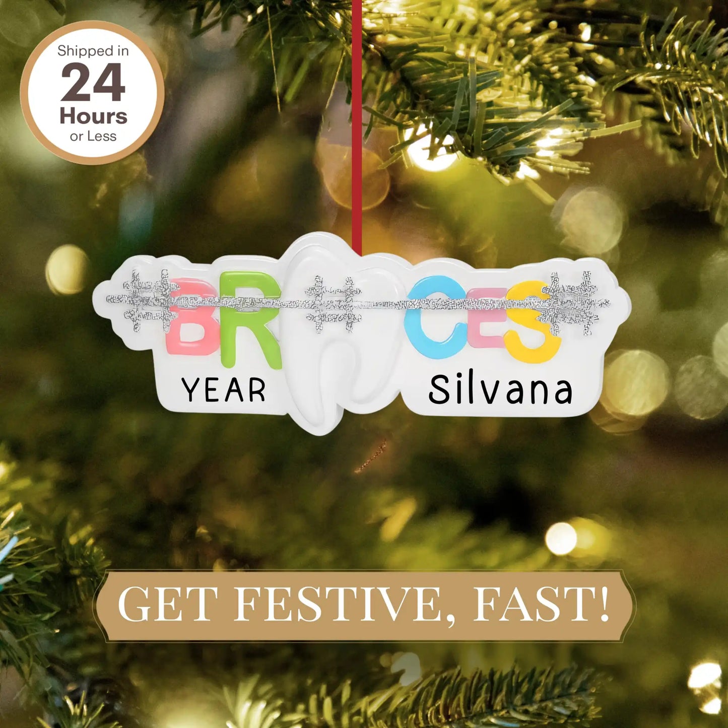 Braces Personalized Ornament