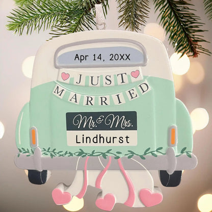 Adorno personalizado para la boda de recién casados: Sr. y Sra. 