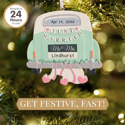 Adorno personalizado para la boda de recién casados: Sr. y Sra. 