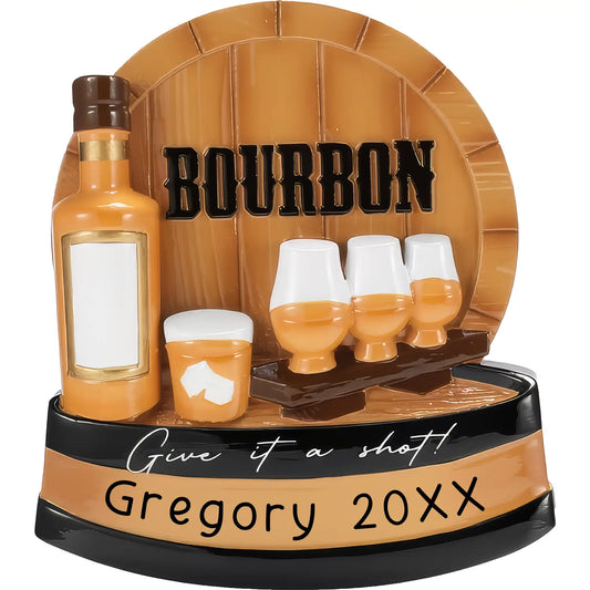 Bourbon Tasting Christmas Ornament