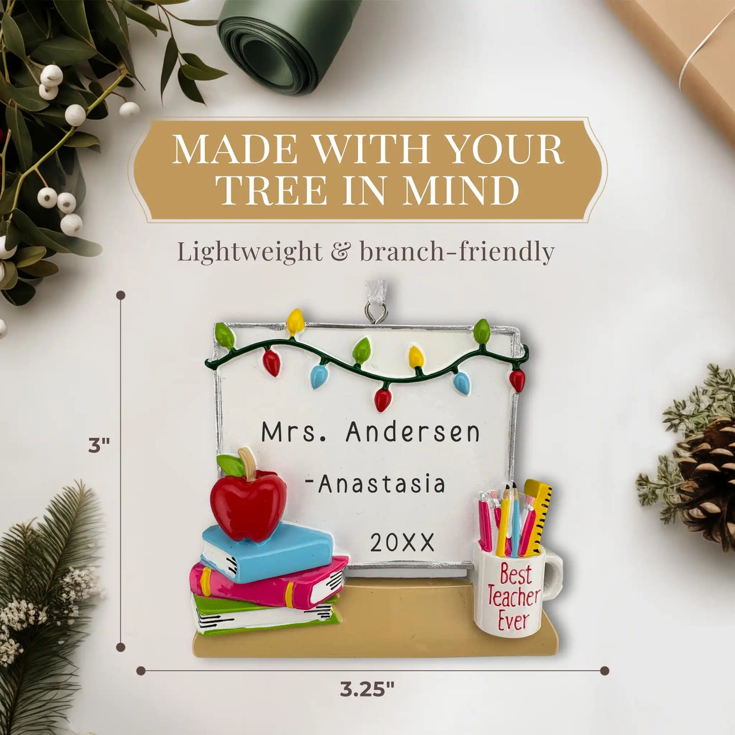 Teacher Whiteboard Personalized Ornament