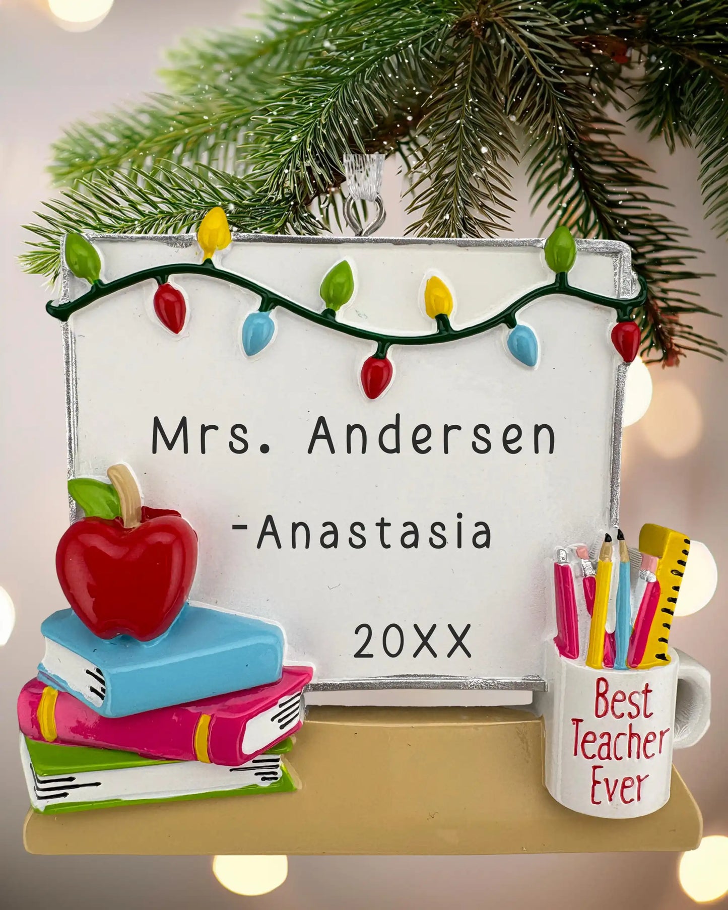 Teacher Whiteboard Personalized Ornament