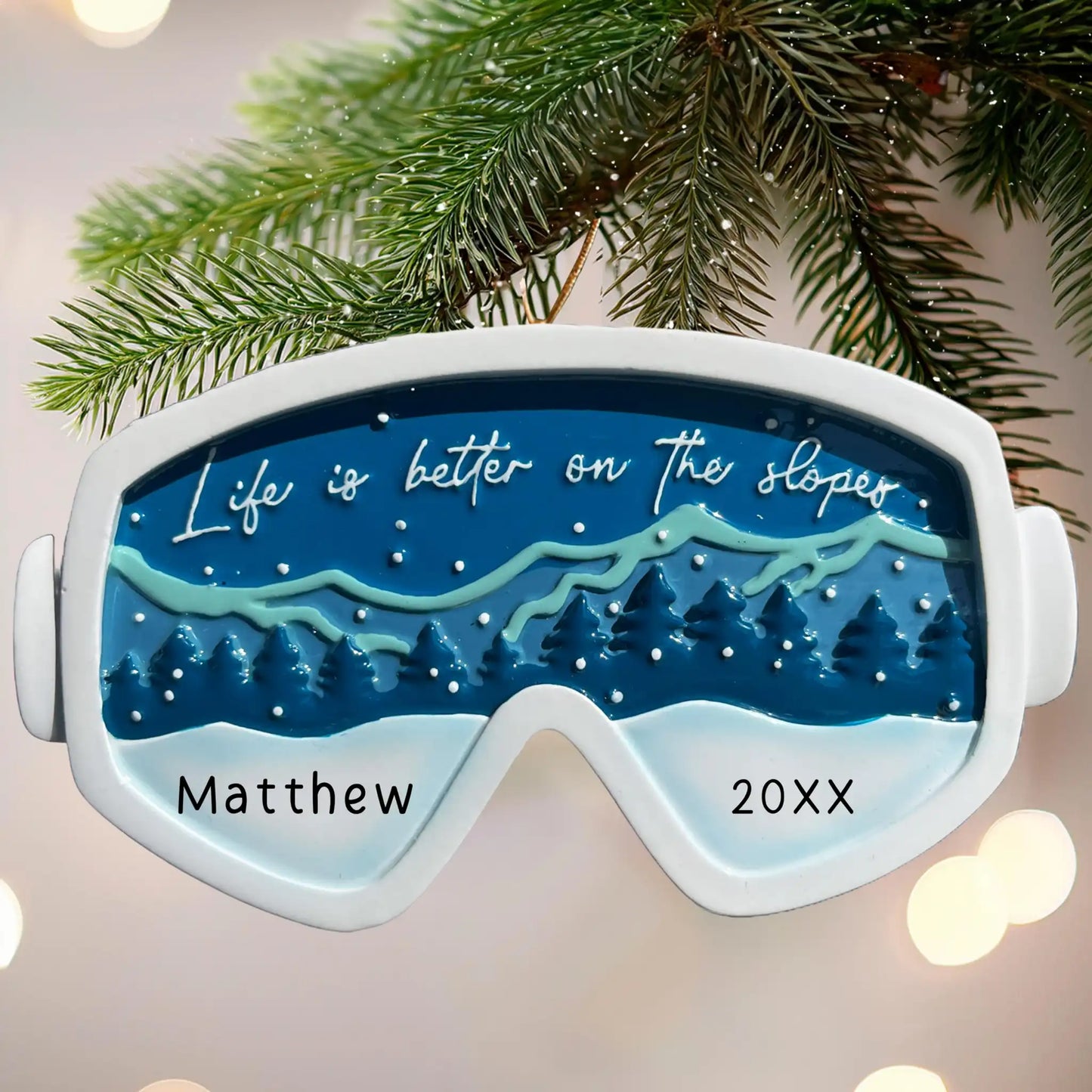 Ski Goggles Personalized Ornament