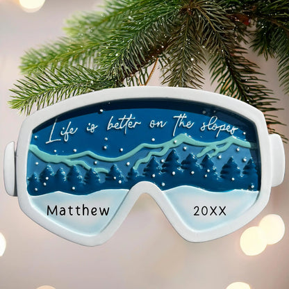 Ski Goggles Personalized Ornament