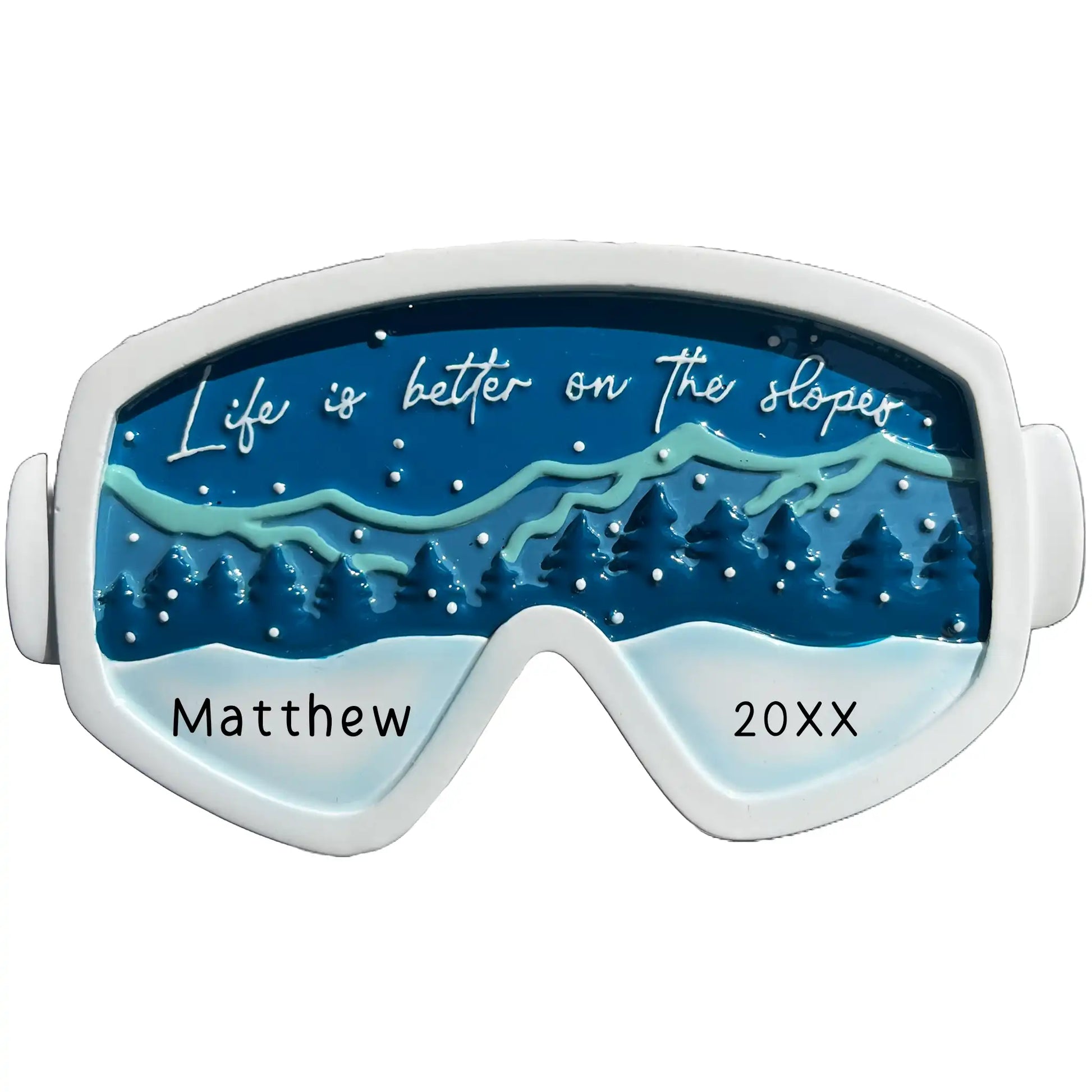 Ski Goggles Personalized Christmas Ornament