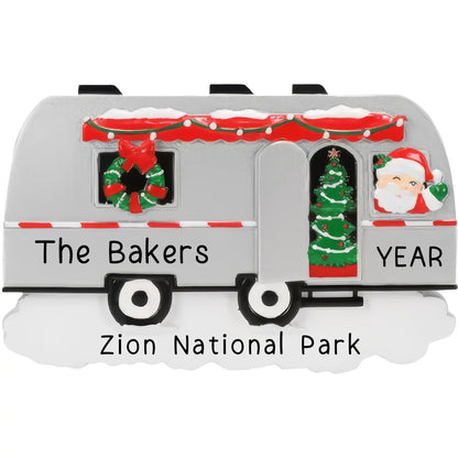 Airstream Christmas Camper Ornament