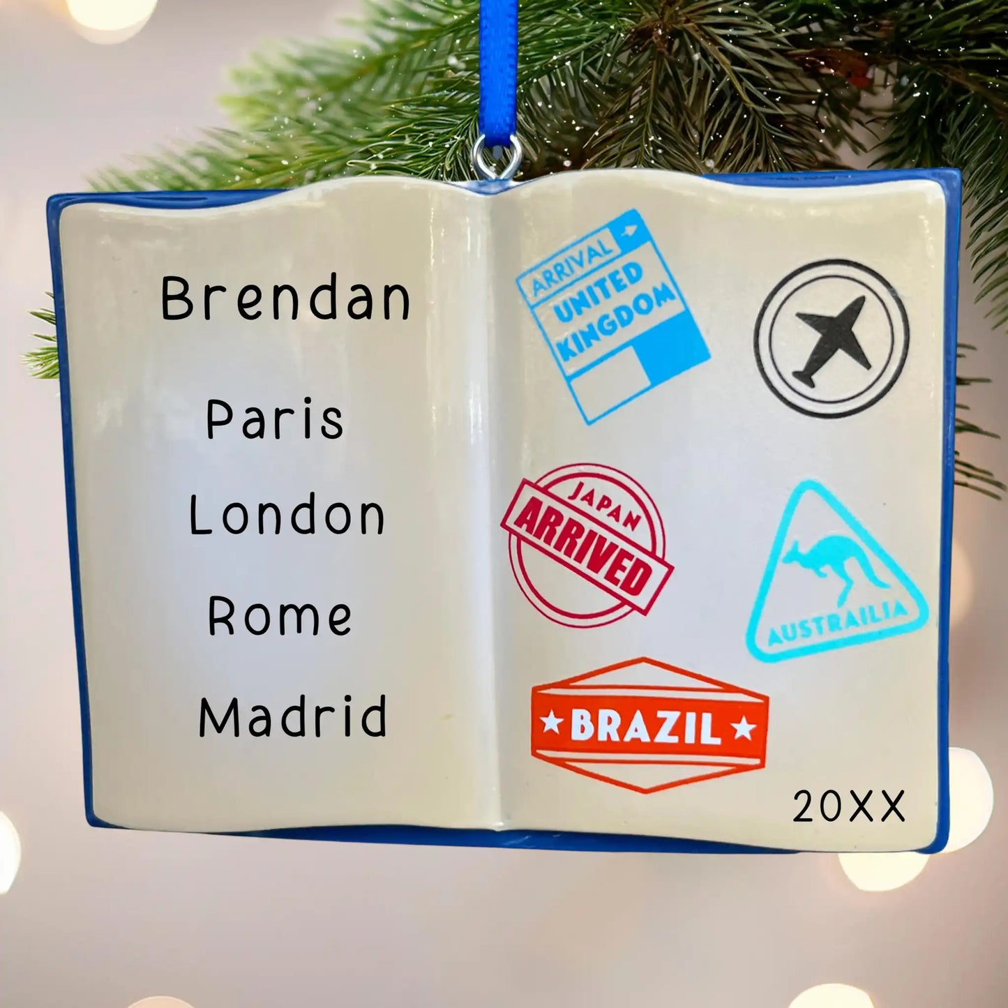 Travel Passport Personalized Ornament