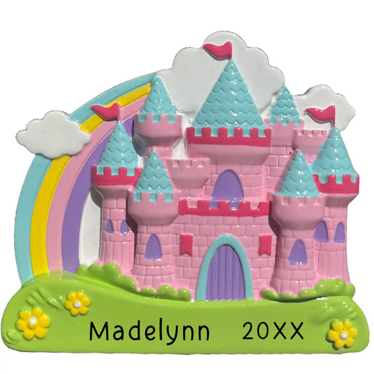 Princess Rainbow Castle Ornament