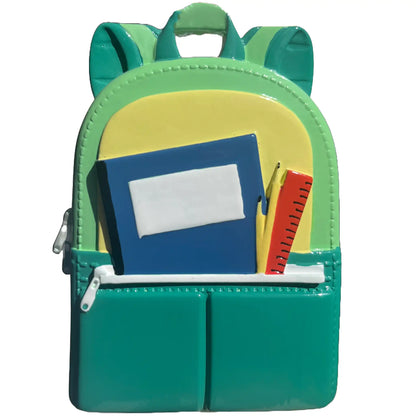 School Backpack Ornament - Green