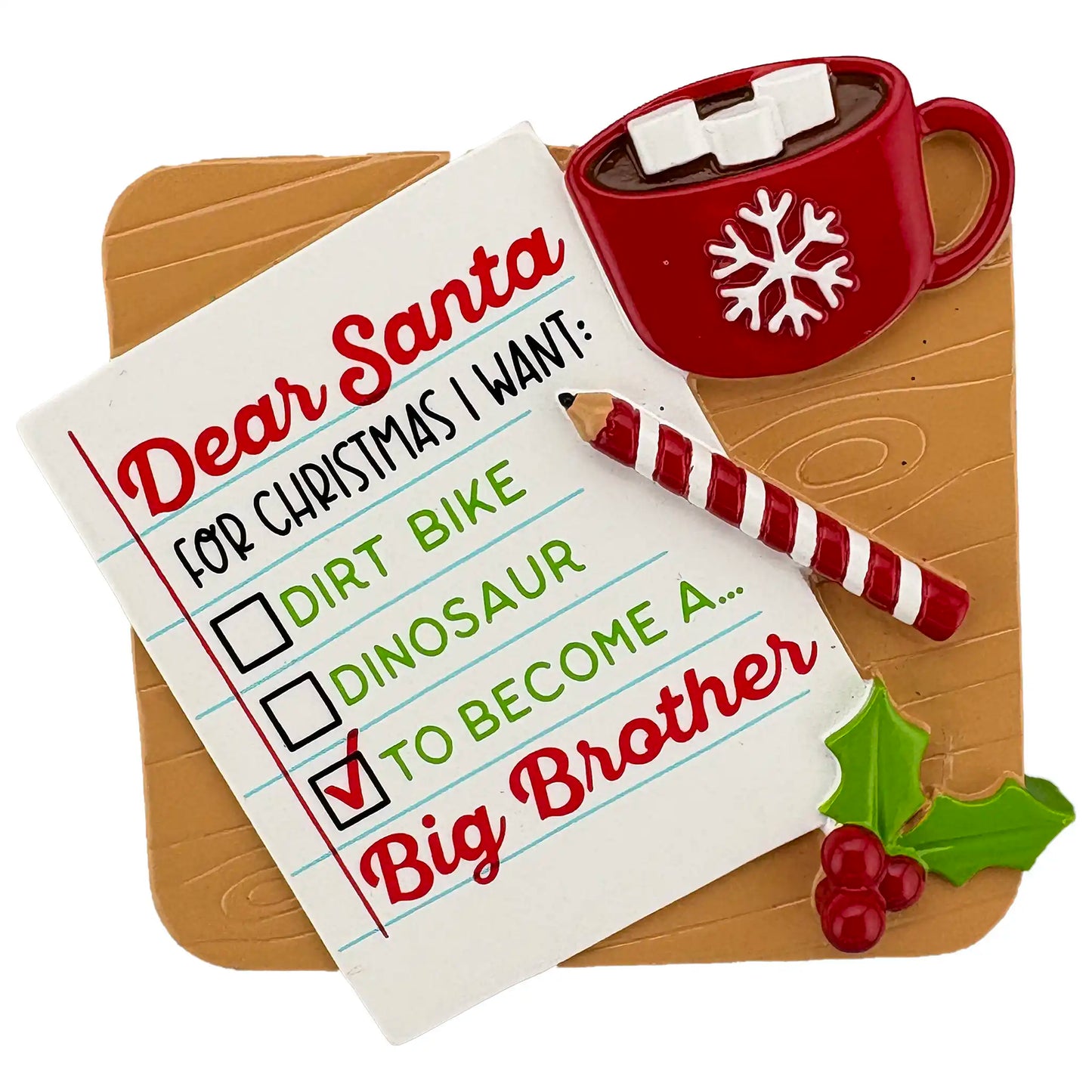 Big Brother Personalized Ornament - Santa List