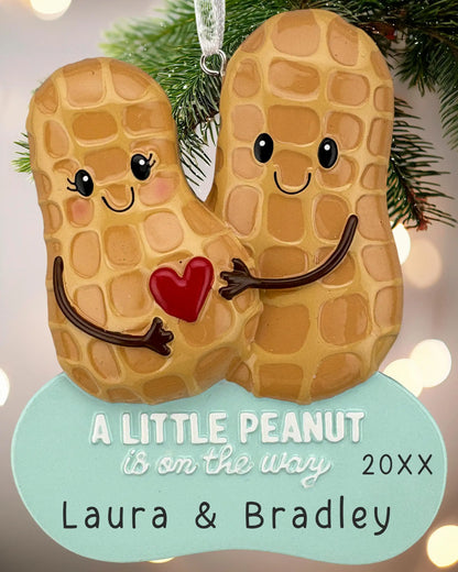 Little Peanut Expecting Personalized Ornament
