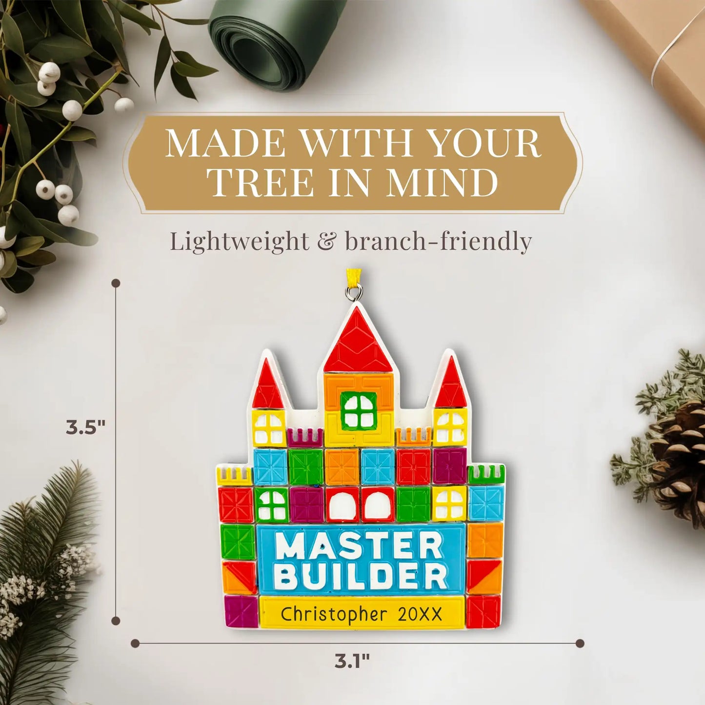 Master Tile Builder Personalized Ornament