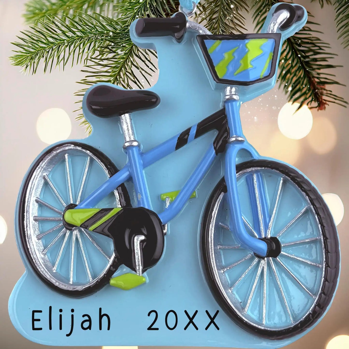 Adorno personalizado de la primera bicicleta del niño - Azul 