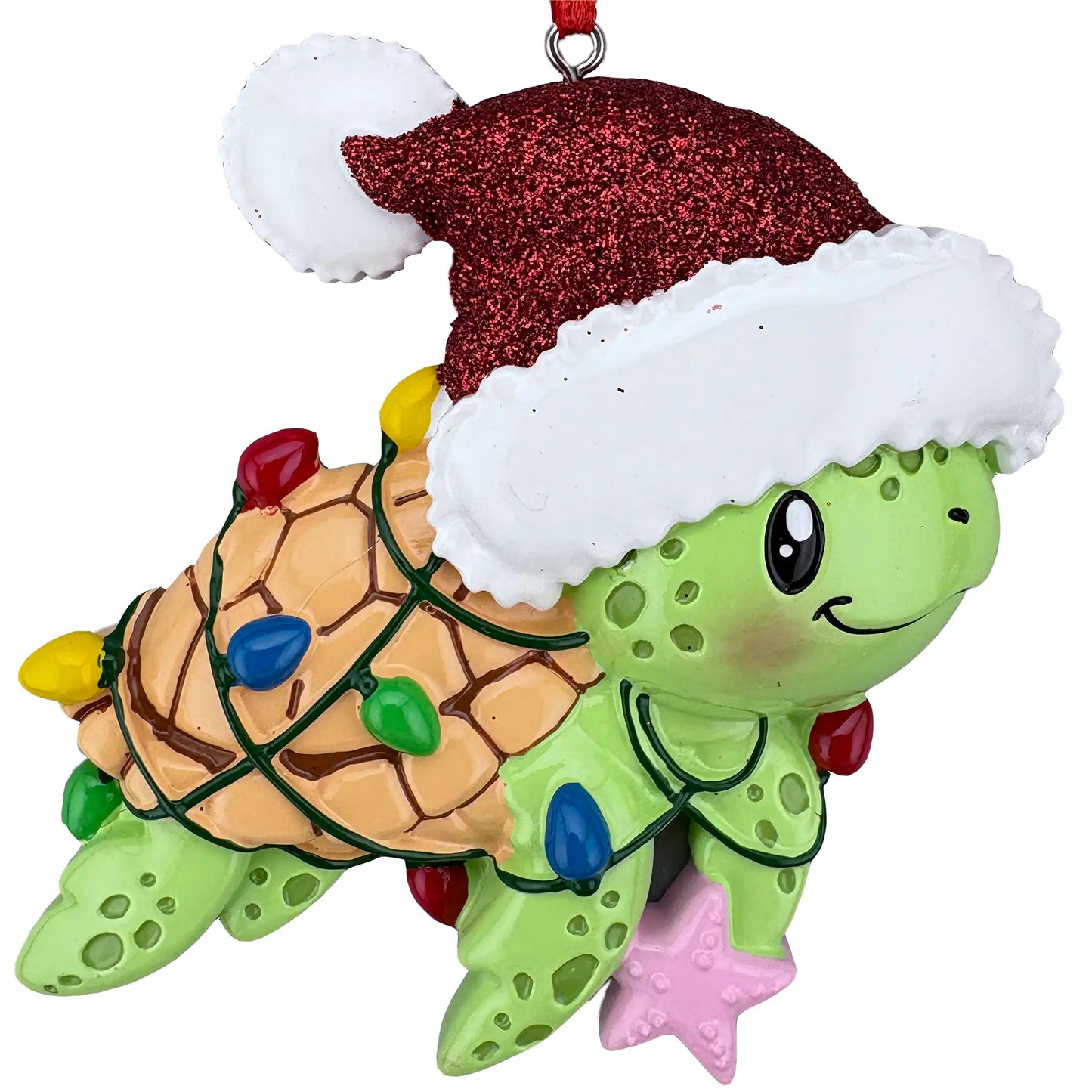 Christmas Sea Turtle Personalized Ornament