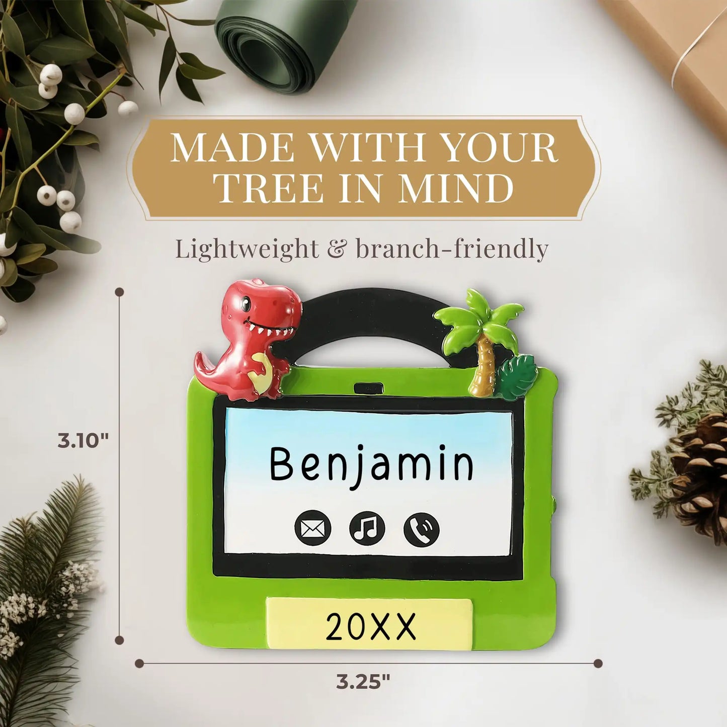 Boys iPad Tablet Personalized Ornament