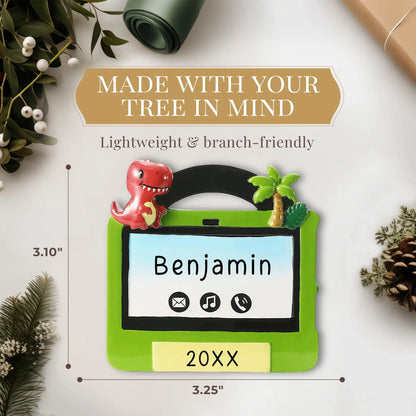 Boys iPad Tablet Personalized Ornament