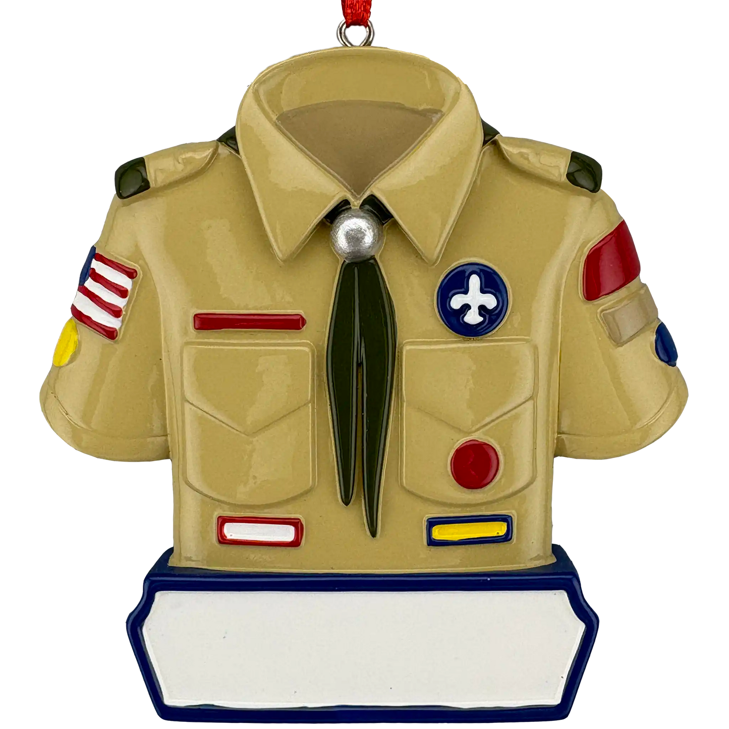 Boy Scout Personalized Ornament - Tan Shirt