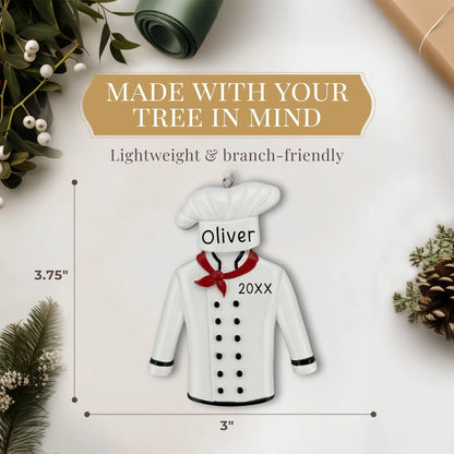 Adorno personalizado de uniforme de chef 