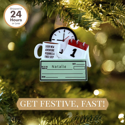 Adorno personalizado de cheque de pago de primer trabajo 