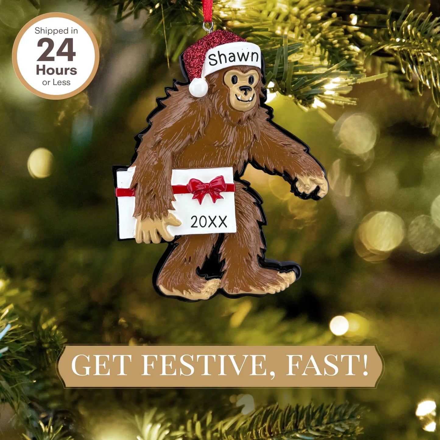 Yeti Big Foot Personalized Ornament