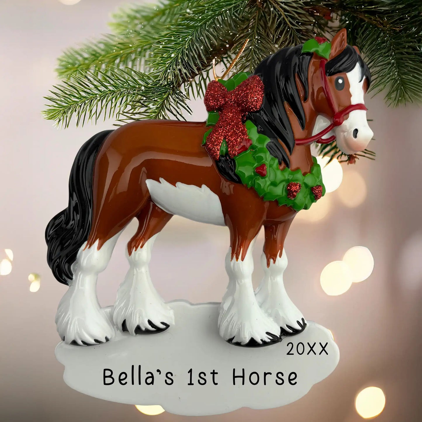 Adorno personalizado de caballo - Clydesdale