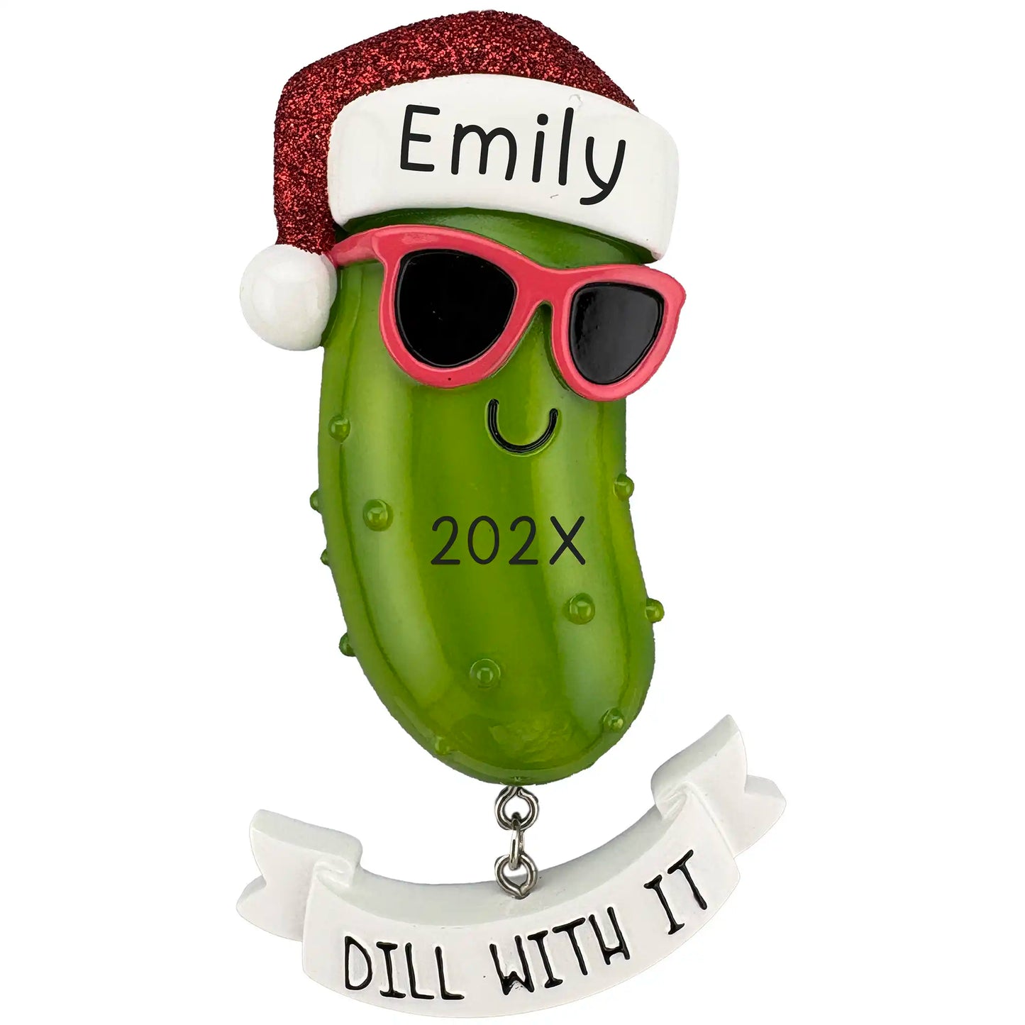 Pickle Personalized Ornament - Dill With It
