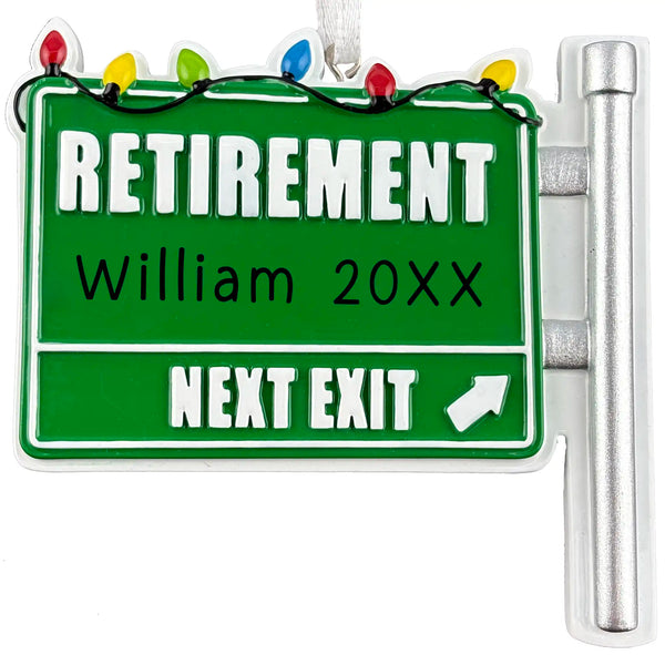 Retirement Personalized Christmas Ornament