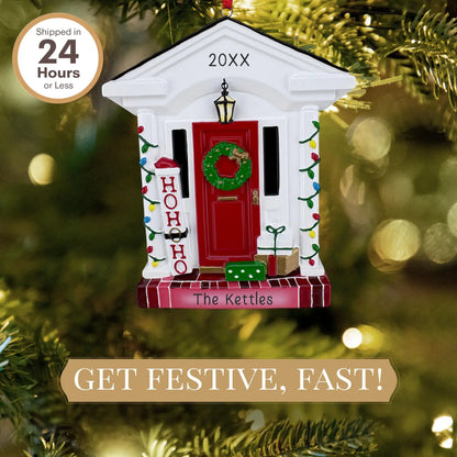 Holiday Front Door Personalized Ornament