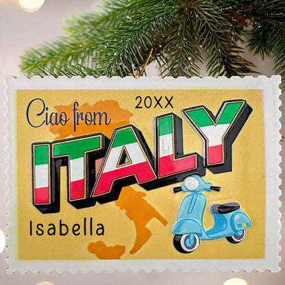 Italy Postcard Personalized Ornament