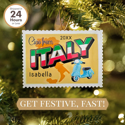 Italy Postcard Personalized Ornament