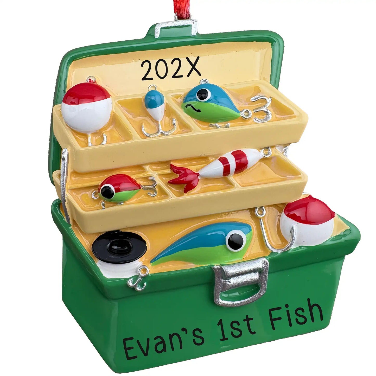 decoration fishing tackle boxes for wreaths Personalized Box Ornament Constructed from high Fishing Tackle Box | Personalized