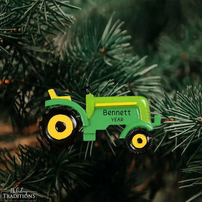 Adorno navideño de tractor agrícola - Verde 