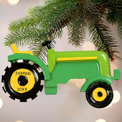 Adorno navideño de tractor agrícola - Verde 