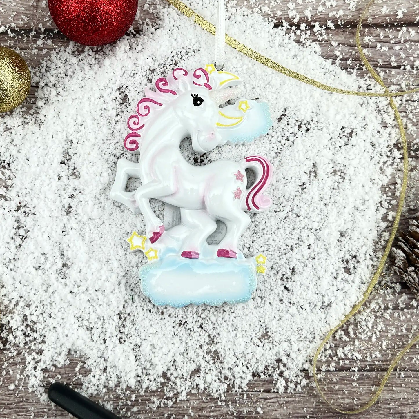 Unicorn Sparkles Personalized Ornament