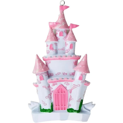 Princess Castle Christmas Ornament - Pink