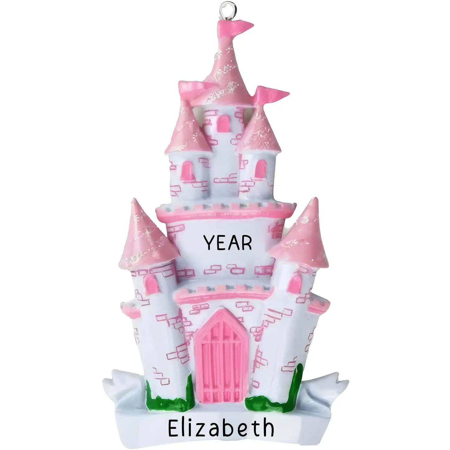 Princess Castle Christmas Ornament - Pink