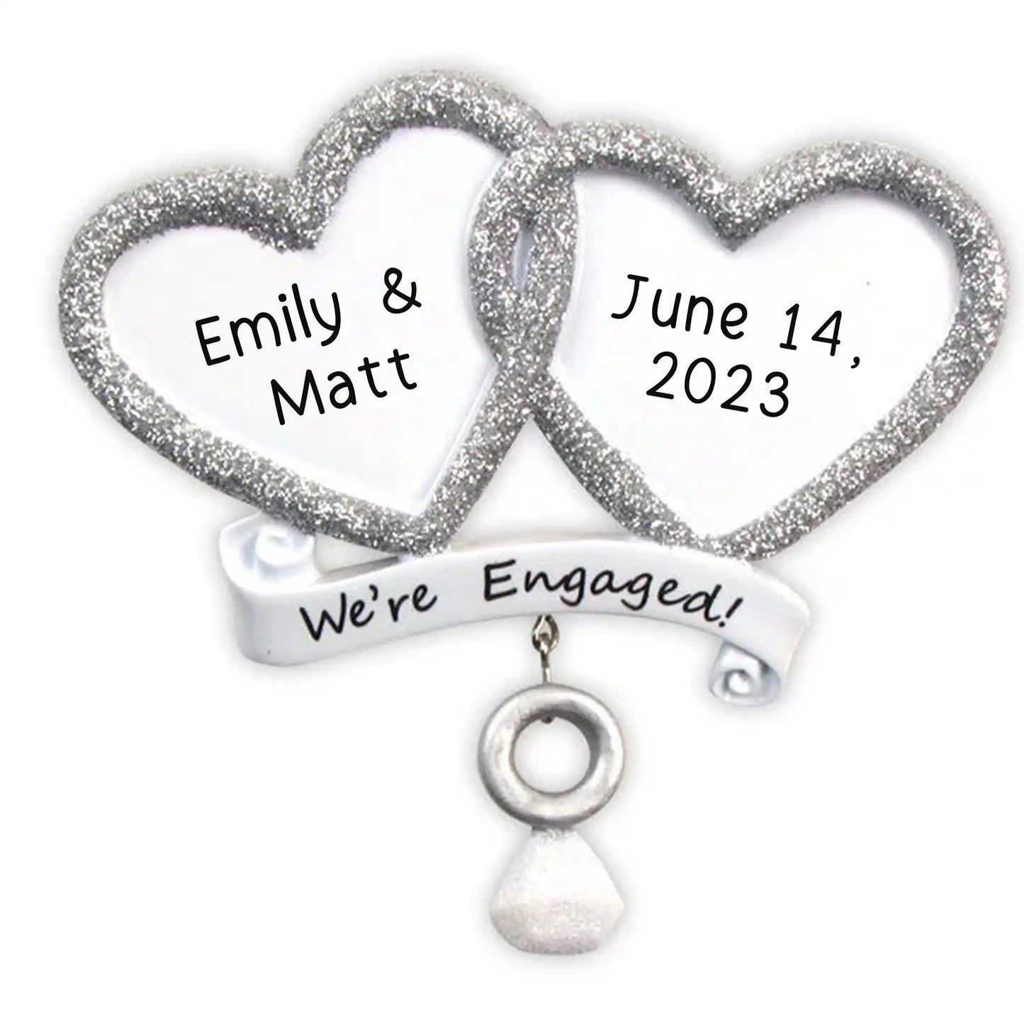 We're Engaged Christmas Ornament