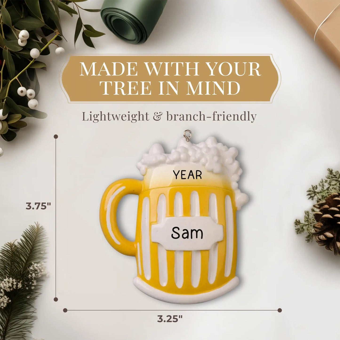 Beer Mug Christmas Ornament