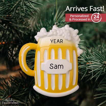 Beer Mug Christmas Ornament