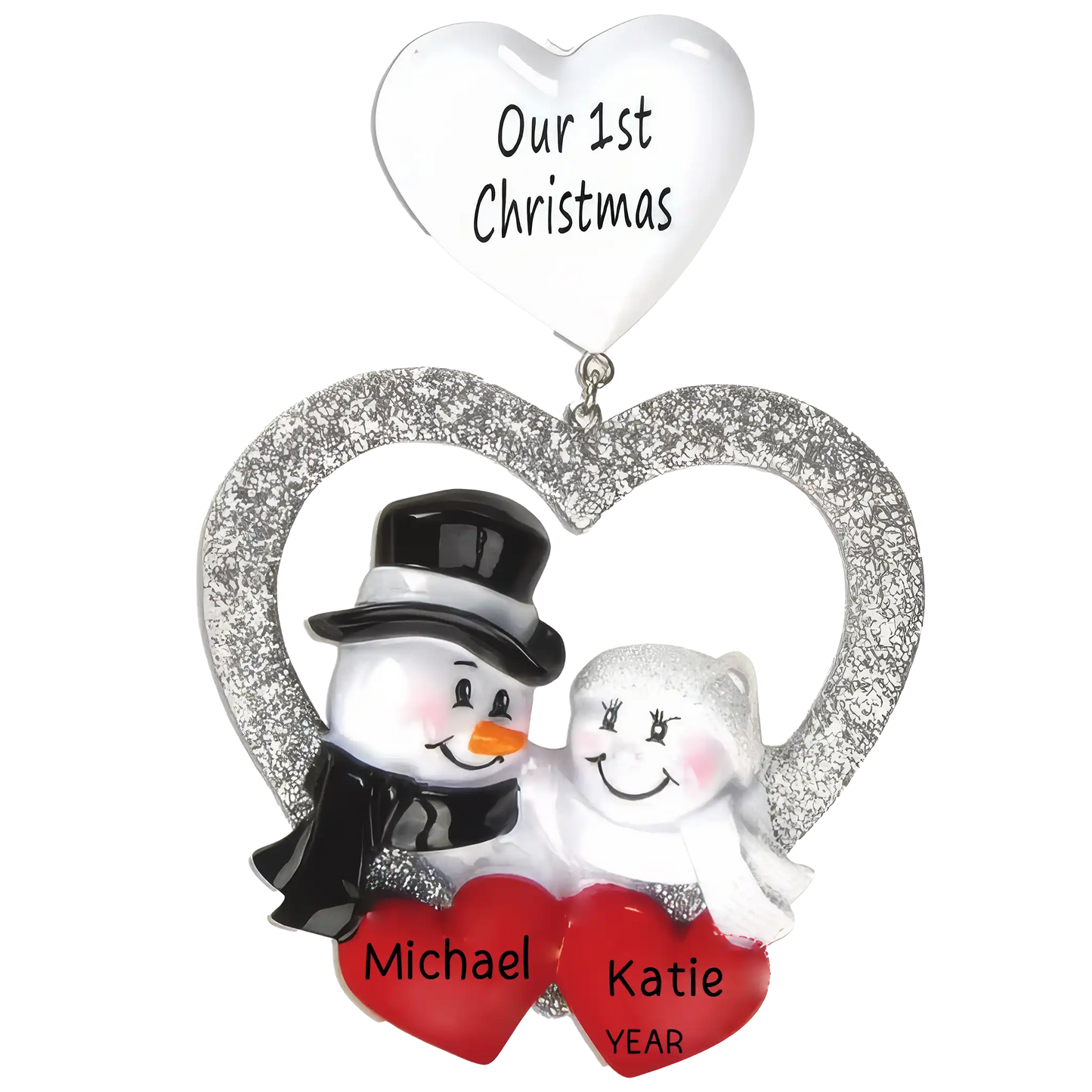 Wedding Couple 1st Christmas Ornament