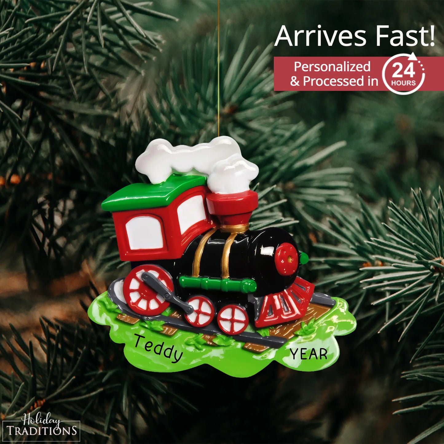 Choo Choo Train Christmas Ornament