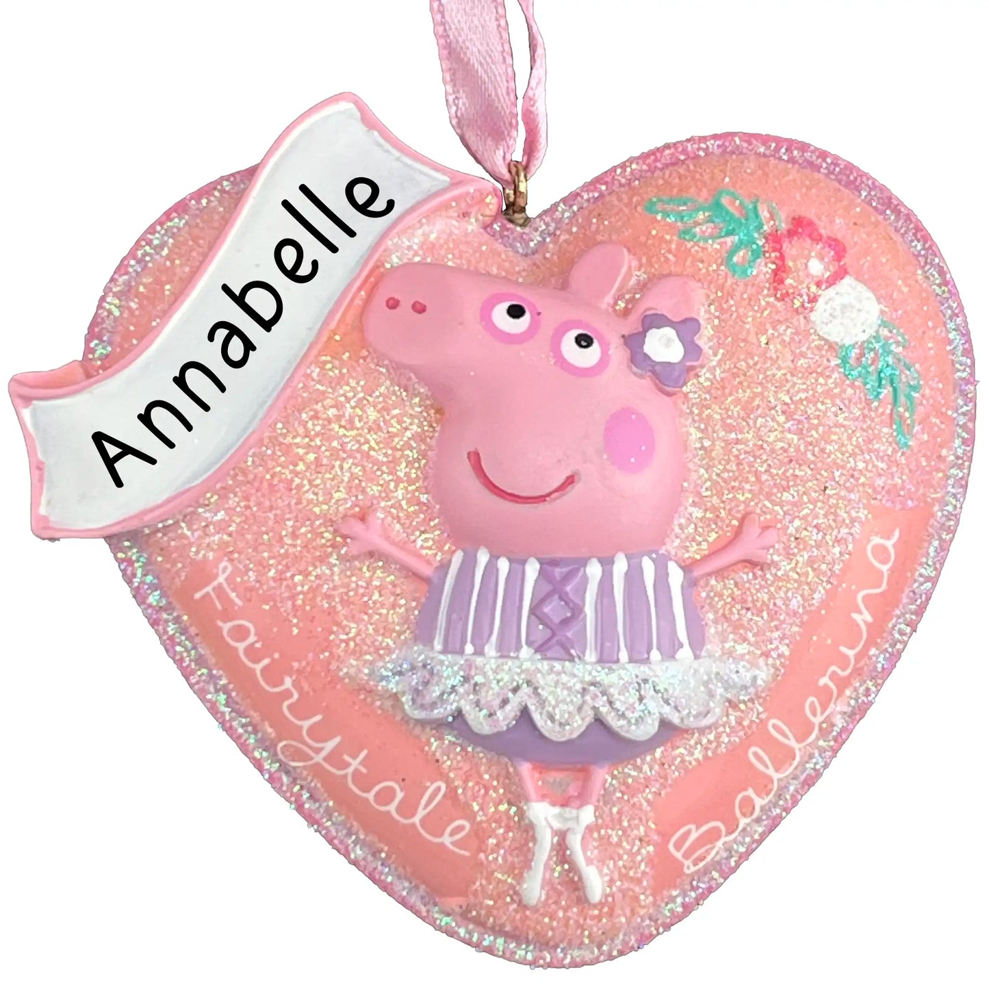 Peppa Pig Heart Personalized Ornament