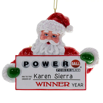 Powerball Santa Christmas Ornament