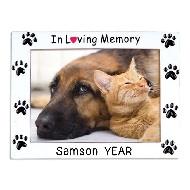 Pet RIP Picture Frame Personalized Ornament custom pet remembrance ornament with photo display design