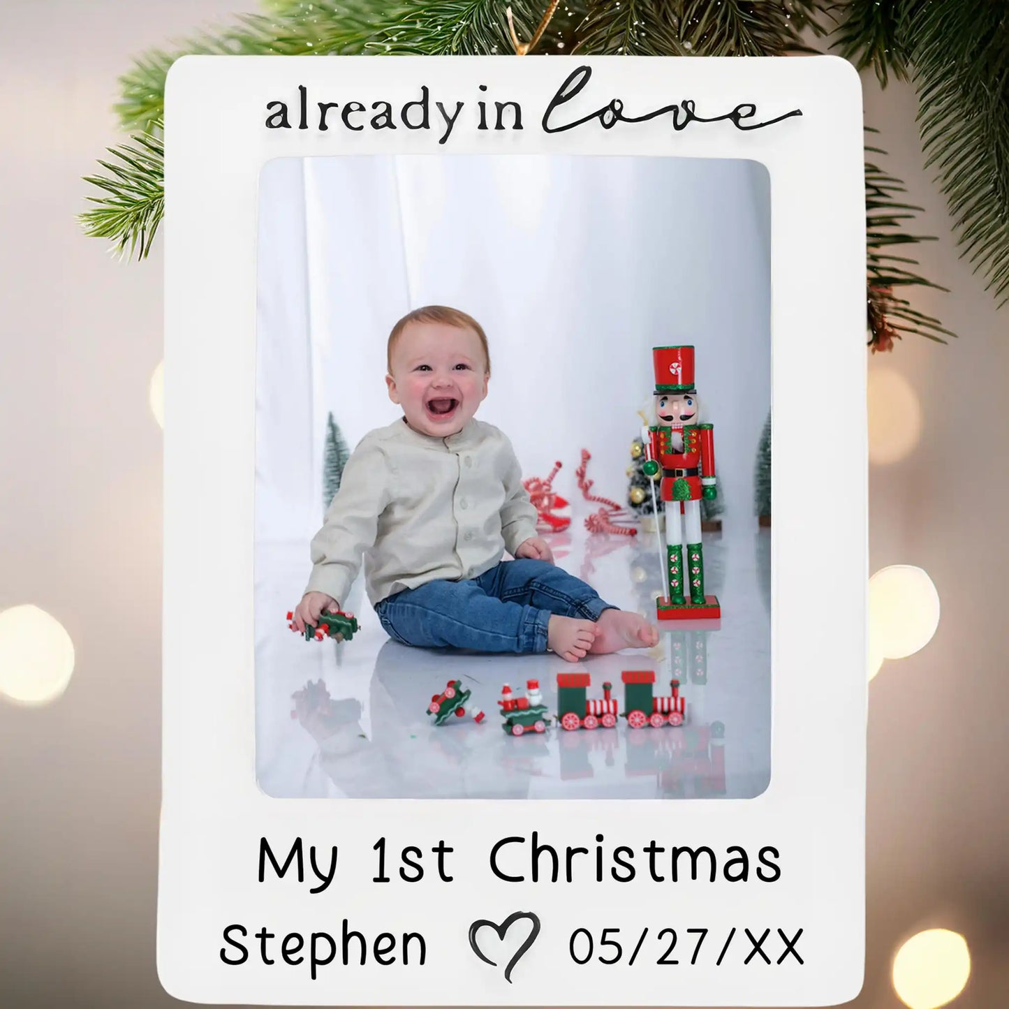 Adorno de marco de fotos para bebé 