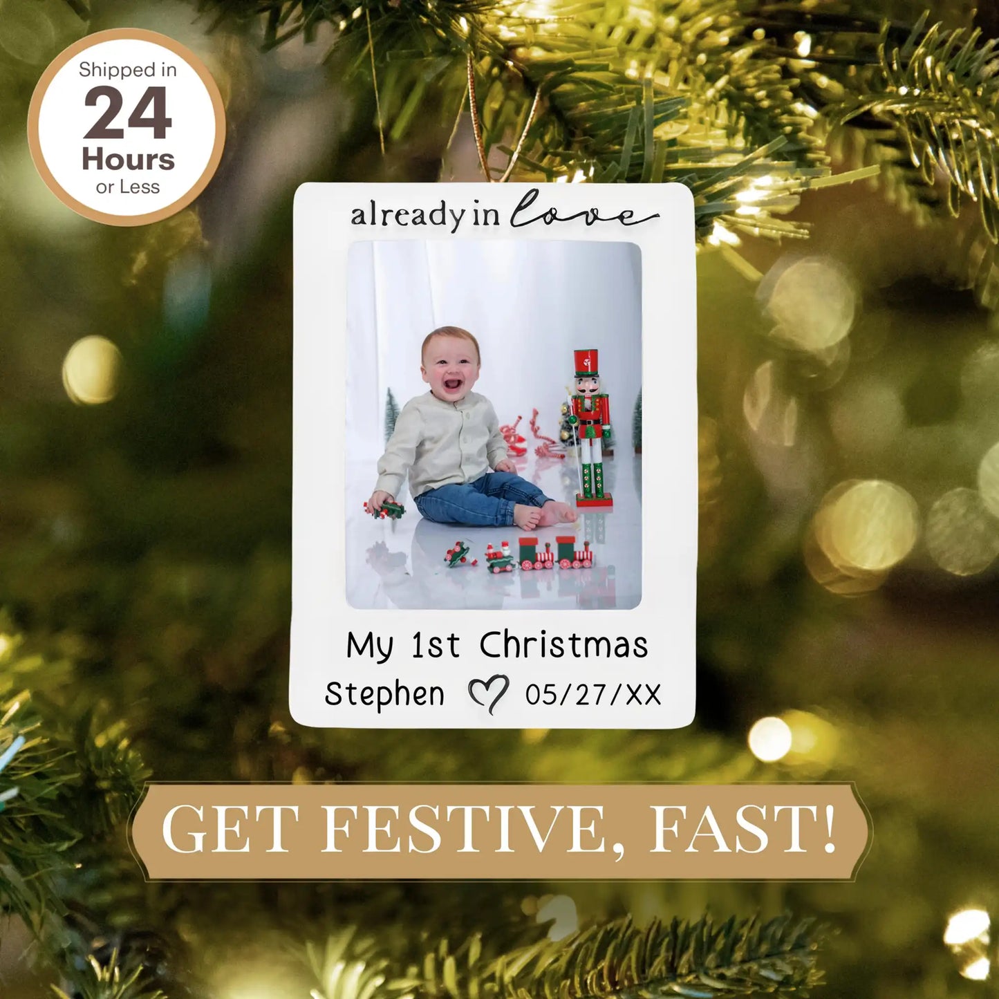 Adorno de marco de fotos para bebé 