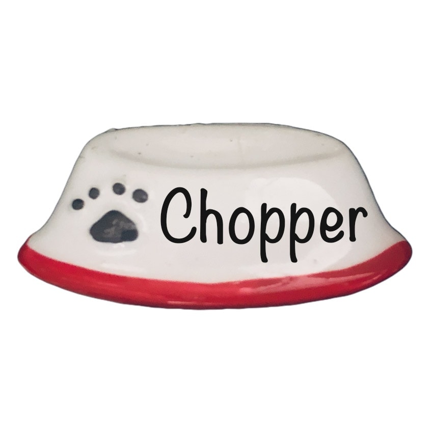 Pet Dish Add On Personalized Christmas Ornament