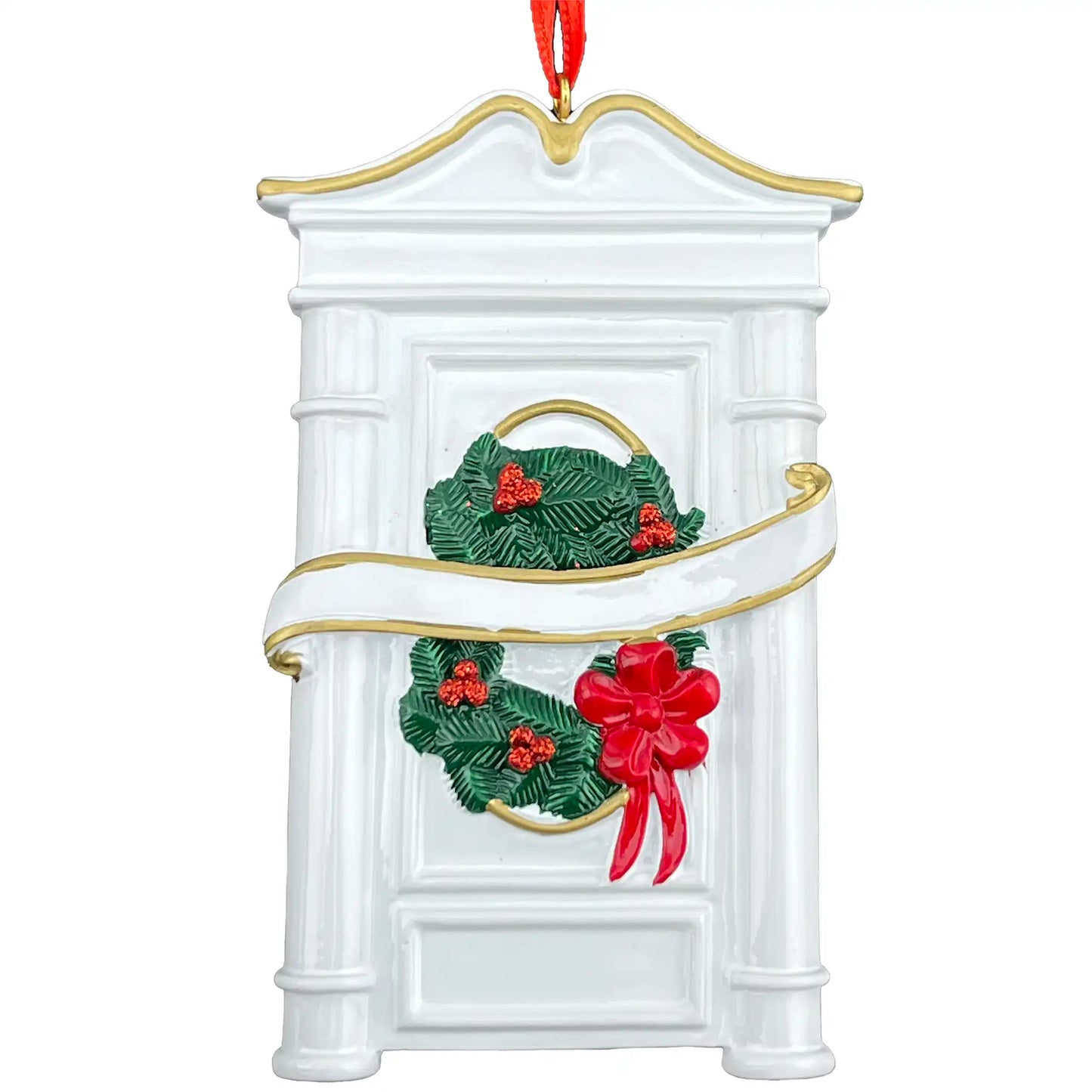 White Door Christmas Ornament - New Home