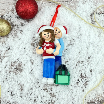 Adorno personalizado para pareja embarazada con pancita