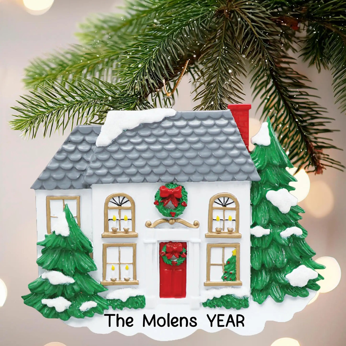 Traditional House Personalized Ornament